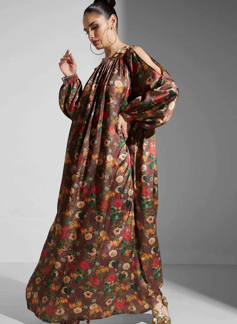 SINOIR Floral Printed Dress