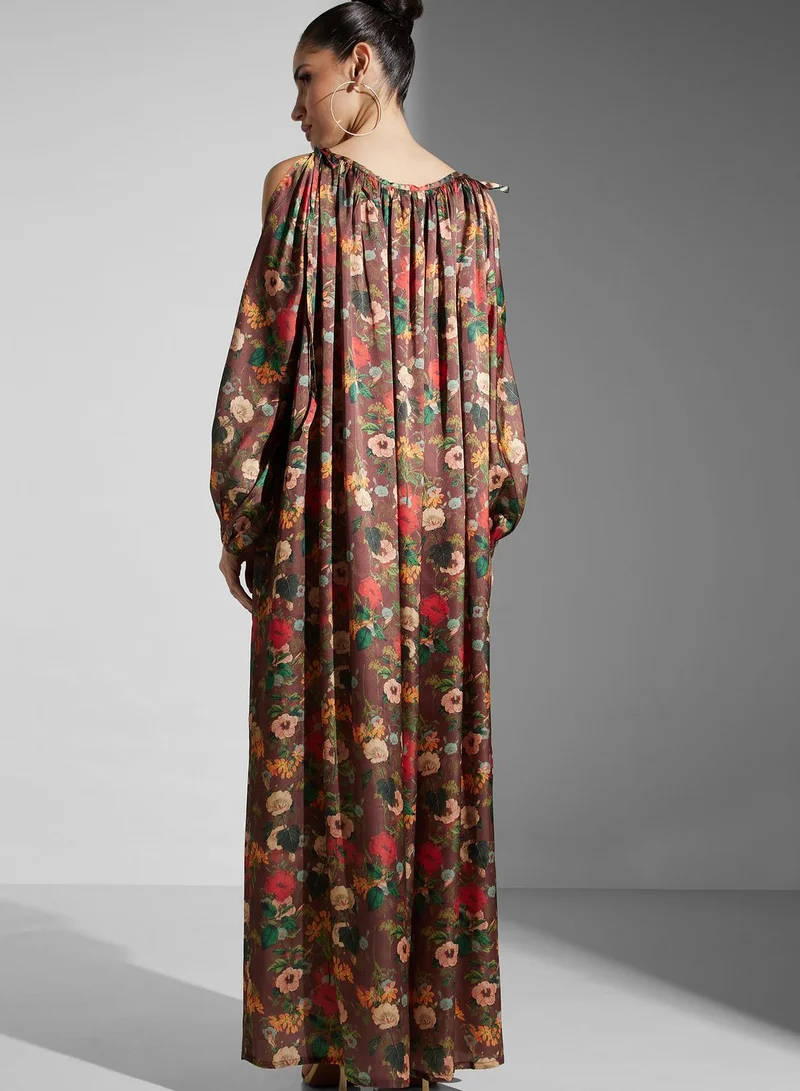 SINOIR Floral Printed Dress