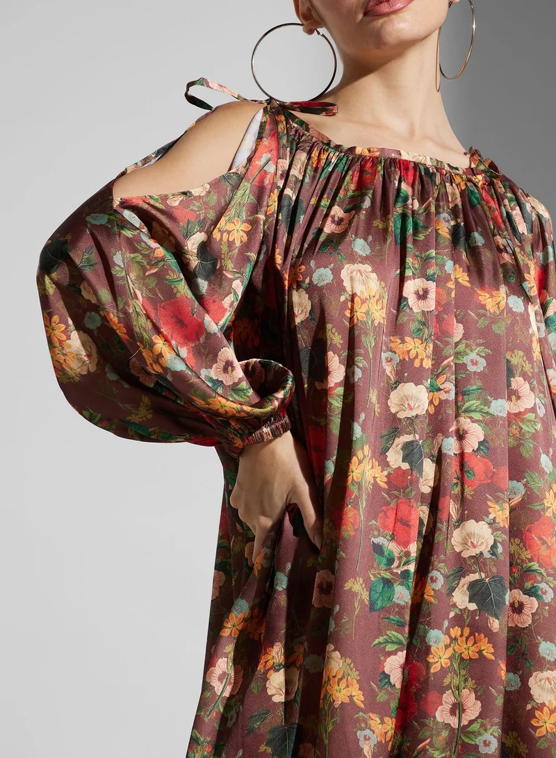 SINOIR Floral Printed Dress
