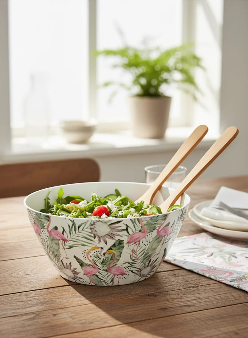 Florence Eco-Friendly Bamboo Fibre Round Bowl – 24cm, 2.8L, Perfect for Salads, Soups, Parties, BBQs, and Events
