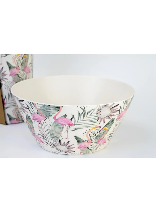 Cuisine Art Florence Eco-Friendly Bamboo Fibre Round Bowl – 24cm, 2.8L, Perfect for Salads, Soups, Parties, BBQs, and Events