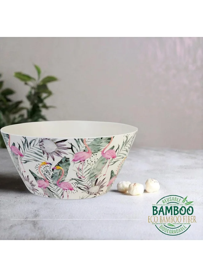 Cuisine Art Florence Eco-Friendly Bamboo Fibre Round Bowl – 24cm, 2.8L, Perfect for Salads, Soups, Parties, BBQs, and Events