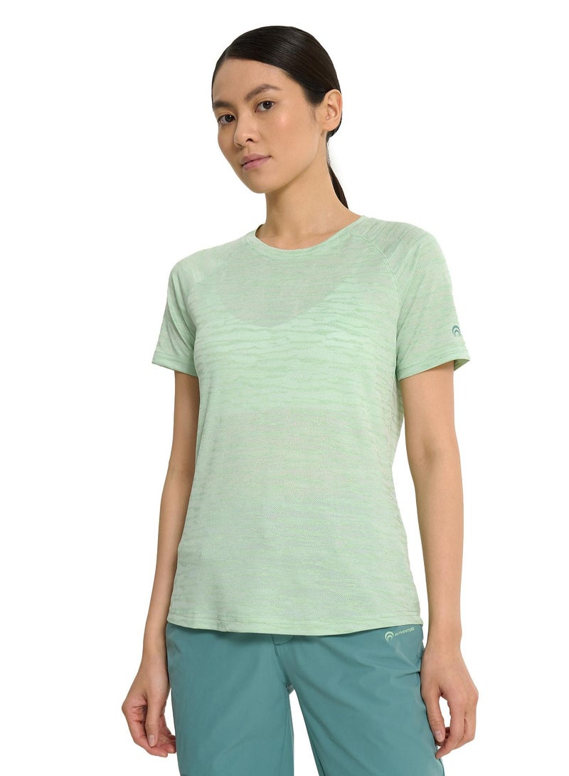 Athlex Women's T-shirt Light Grren, Outventure, +ADD QUICKDRY Technology, Moisture-Wicking, Breathable Fabric, Durable and Comfortable for Hiking and Outdoor Activities - Image 2