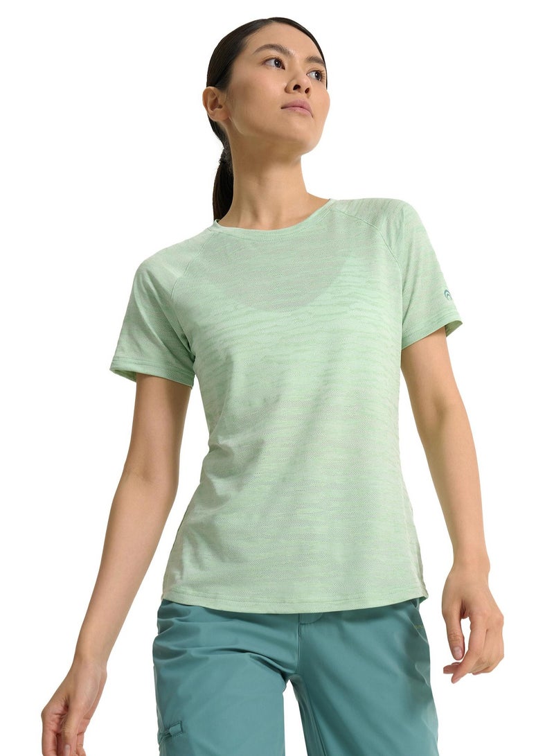 Athlex Women's T-shirt Light Grren, Outventure, +ADD QUICKDRY Technology, Moisture-Wicking, Breathable Fabric, Durable and Comfortable for Hiking and Outdoor Activities - Image 1