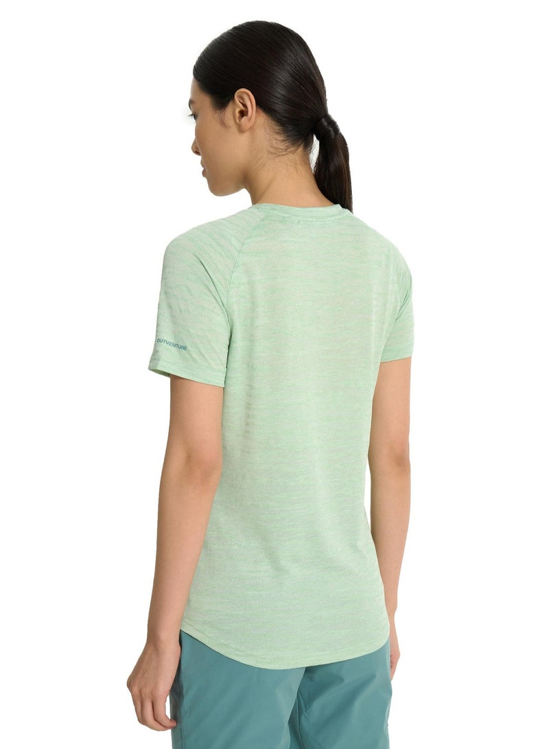 Athlex Women's T-shirt Light Grren, Outventure, +ADD QUICKDRY Technology, Moisture-Wicking, Breathable Fabric, Durable and Comfortable for Hiking and Outdoor Activities - Image 3