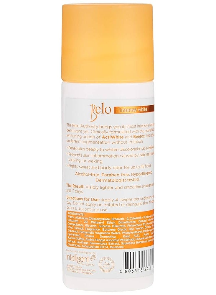 Belo Intense White Advanced Whitening Formula Anti-Perspirant Deodorant 48H Protection Alcohol-Free Anti-Stain - Image 2