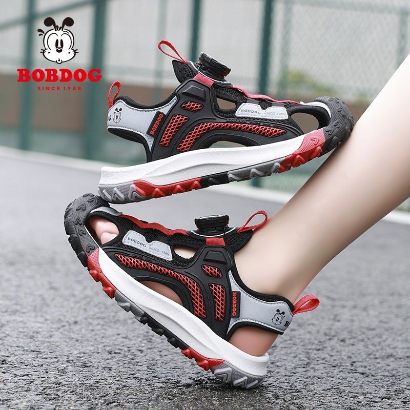 Babu Bean Children'S Shoes Boys Kick-Proof Baotou Sandals Summer Breathable Non-Slip Soft-Soled Children'S Beach Shoes For Boys - Image 4