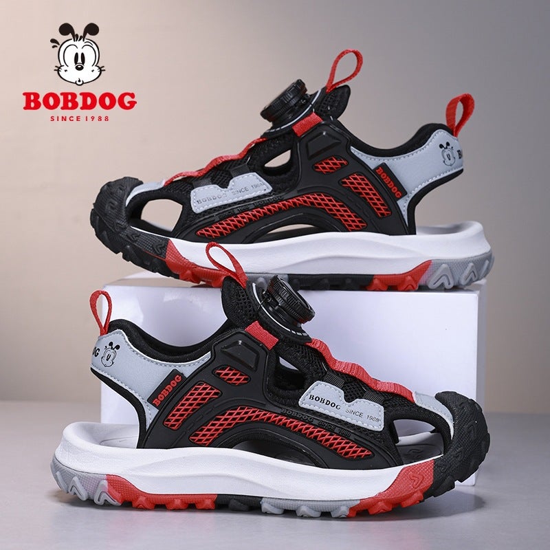 Babu Bean Children'S Shoes Boys Kick-Proof Baotou Sandals Summer Breathable Non-Slip Soft-Soled Children'S Beach Shoes For Boys - Image 3