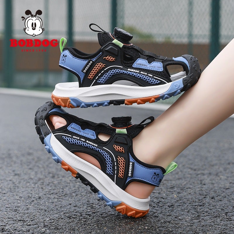 Babu Bean Children'S Shoes Boys Kick-Proof Baotou Sandals Summer Breathable Non-Slip Soft-Soled Children'S Beach Shoes For Boys - Image 5