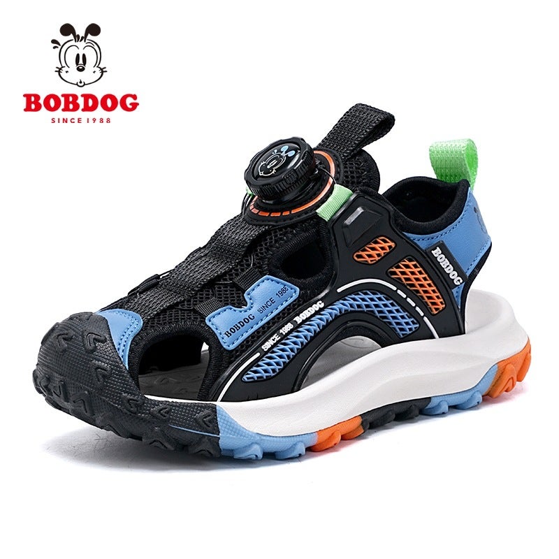 Babu Bean Children'S Shoes Boys Kick-Proof Baotou Sandals Summer Breathable Non-Slip Soft-Soled Children'S Beach Shoes For Boys - Image 1