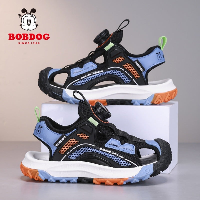 Babu Bean Children'S Shoes Boys Kick-Proof Baotou Sandals Summer Breathable Non-Slip Soft-Soled Children'S Beach Shoes For Boys - Image 2