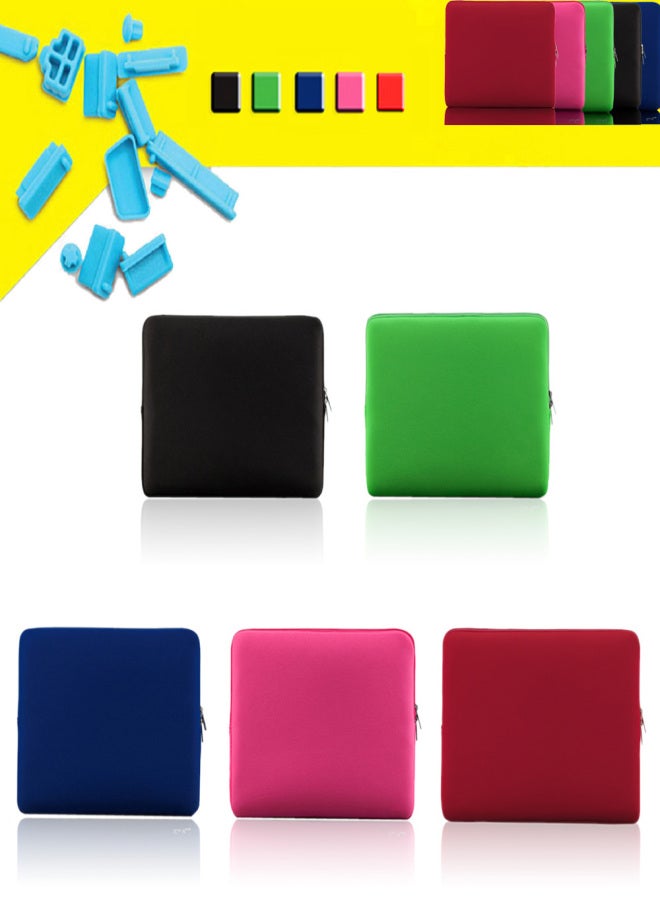 Lss Zipper Soft Sleeve Bag Case Portable Laptop Bag Replacement for 11 inch MacBook Air Ultrabook Laptop Red - Image 3