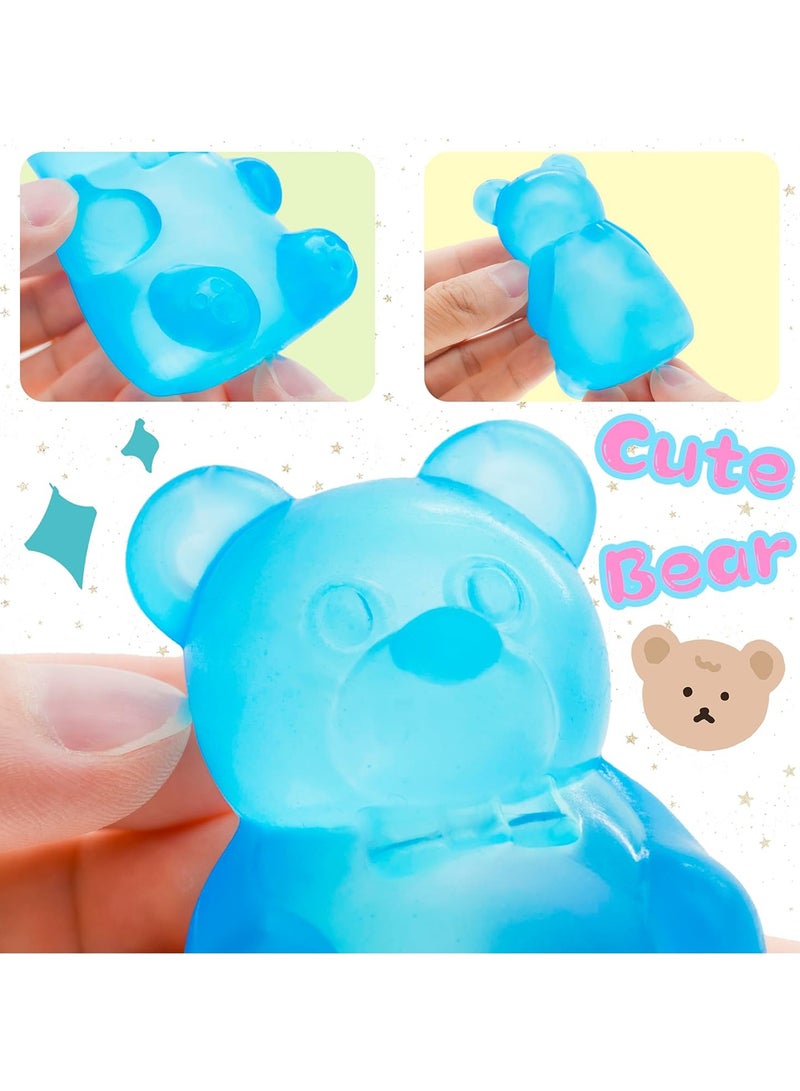 مساحة باردة ألعاب ضغط لتخفيف التوتر للكبار، كرات ضغط على شكل دببة مطاطية لتخفيف التوتر، ألعاب ضغط محشوة بالسكر لتخفيف التوتر للأطفال، كرات ضغط عالية الكثافة لتهدئة الطلاب، ألعاب ضغط فائقة النعومة لتخفيف القلق - Image 4