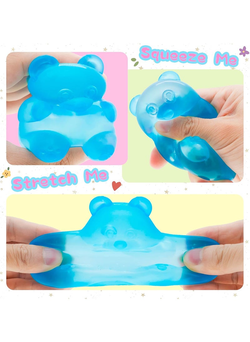 مساحة باردة ألعاب ضغط لتخفيف التوتر للكبار، كرات ضغط على شكل دببة مطاطية لتخفيف التوتر، ألعاب ضغط محشوة بالسكر لتخفيف التوتر للأطفال، كرات ضغط عالية الكثافة لتهدئة الطلاب، ألعاب ضغط فائقة النعومة لتخفيف القلق - Image 5