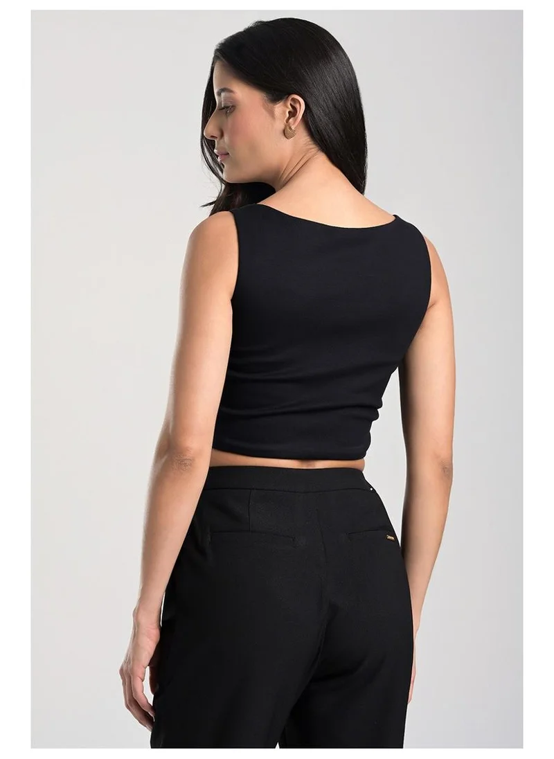 Carmen Steffens Black Corset Top