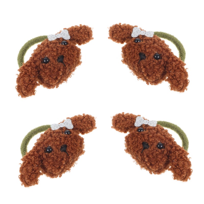 4 Pcs Non Slip Pet Hair Ties For Dogs Puppies Decorative Hairbands For Parties Assorted Colors - Image 2