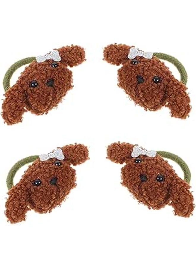 4 Pcs Non Slip Pet Hair Ties For Dogs Puppies Decorative Hairbands For Parties Assorted Colors - Image 1