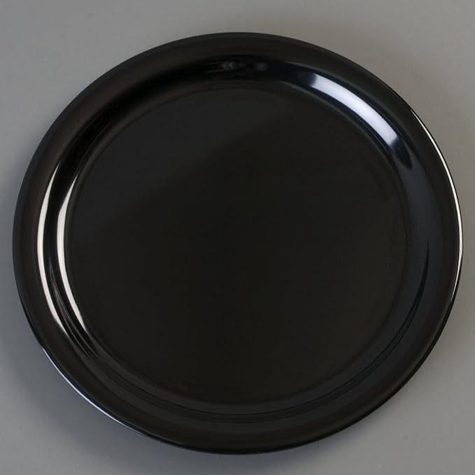 AWICKTIK Black BPA Free Plates for Dinner Lunch Breakfast Food Grade Reusable Full Meals Thali Plastic 107 Inches Set of 3 Dishwasher Safe Microwave Safe - Image 4