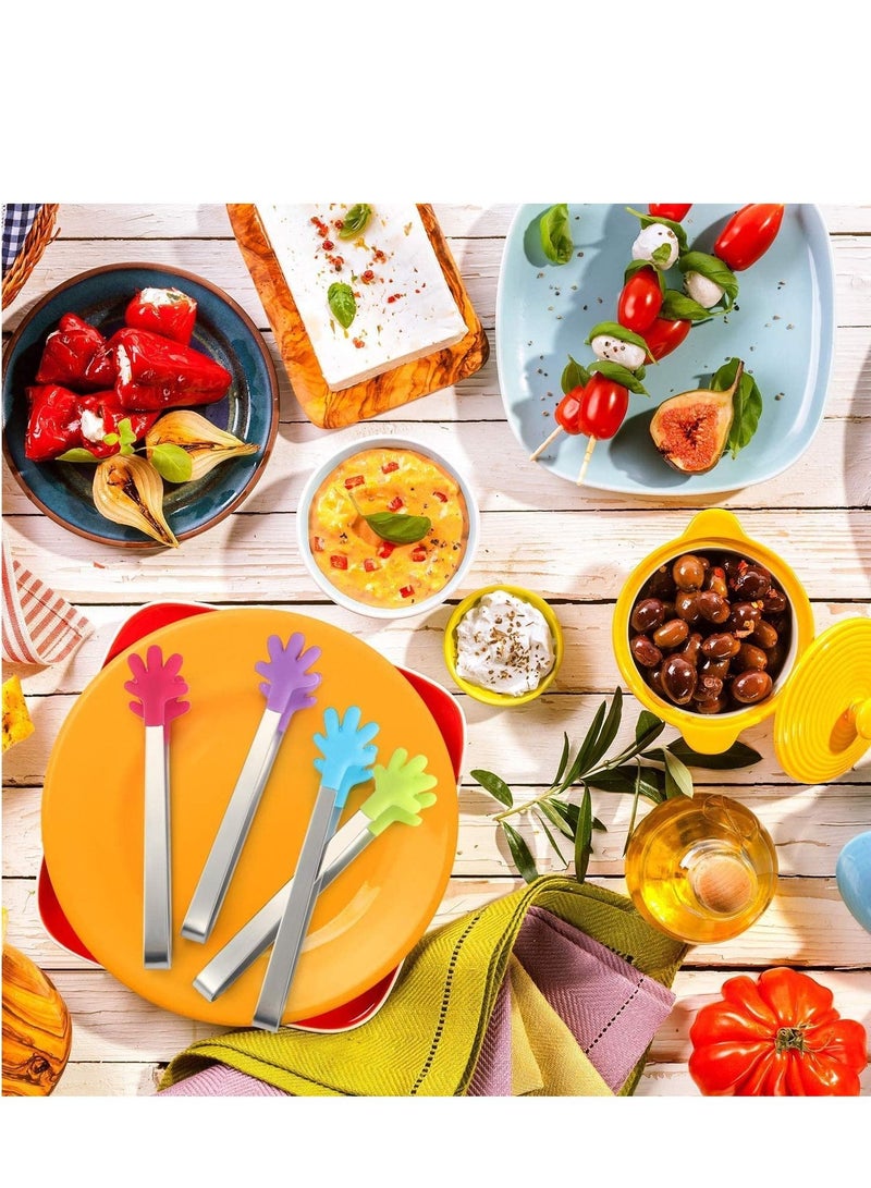 سيوسي ملاقط الطبخ كماشة مطبخ من الفولاذ المقاوم للصدأ ، مقبض سيليكون غير قابل للانزلاق ومقبض سهل ، أطراف غير قابلة للخدش ، نظام مشترك لمقبض القفل ، نظام خبز سلطة الشواء - Image 4