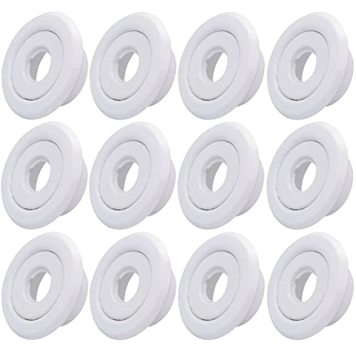 TunaMax (12 Pack) 1/2" IPS Fire Sprinkler Escutcheons 3/4" Adjustment Sprinkler Head Cover Plate Trim Ring White - Image 1