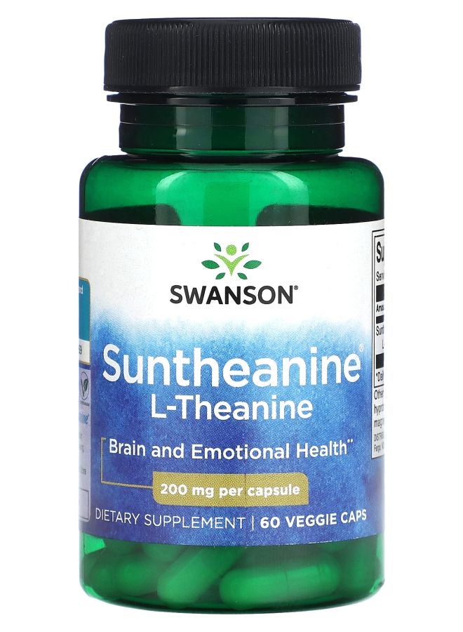 SWANSON Suntheanine L-Theanine 200 mg 60 Veggie Caps