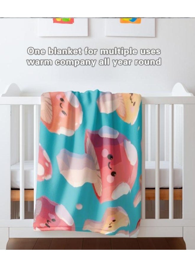 general Children's or student cartoon flannel thin blanket (warm and comfortable, suitable for sleep, games) 100cm*150cm - Image 1