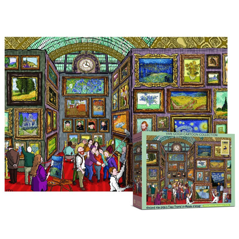 Antelope - 1000 Piece Puzzle for Adults, Van Gogh Jigsaw Puzzles 1000 Pieces, Van Gogh's Time Travel to Muse Da Orsay Puzzles for Adults 1000 PC by Alireza Karimi Moghaddam - Image 1