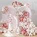 LANGASQUE Dusty Pink Blush Balloon Arch Kit 108Pcs Double Stuffed Pearl pink White Balloons Pink Rose Blush Clear Balloons for Baby Shower Bridal Shower Wedding Birthday Party Decorations - Image 3