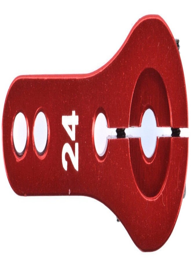 Apex RC Products 24T for Hitec Red Aluminum Dual Clamping Servo Horn -2 Pack #8011 - Image 2