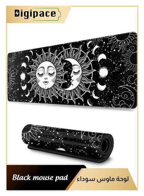 Gaming Mouse Pad ,300*800*2mm,Extra Large Astrology Moon and Sun Extended Large Mouse ,Mat Long Desk Mat with Stitched Edges