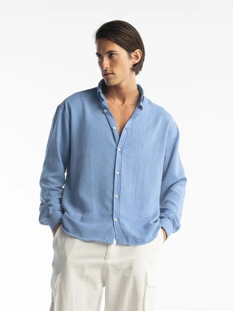 GIESTO Oversized Button-Up Long Sleeve Shirt - Image 1