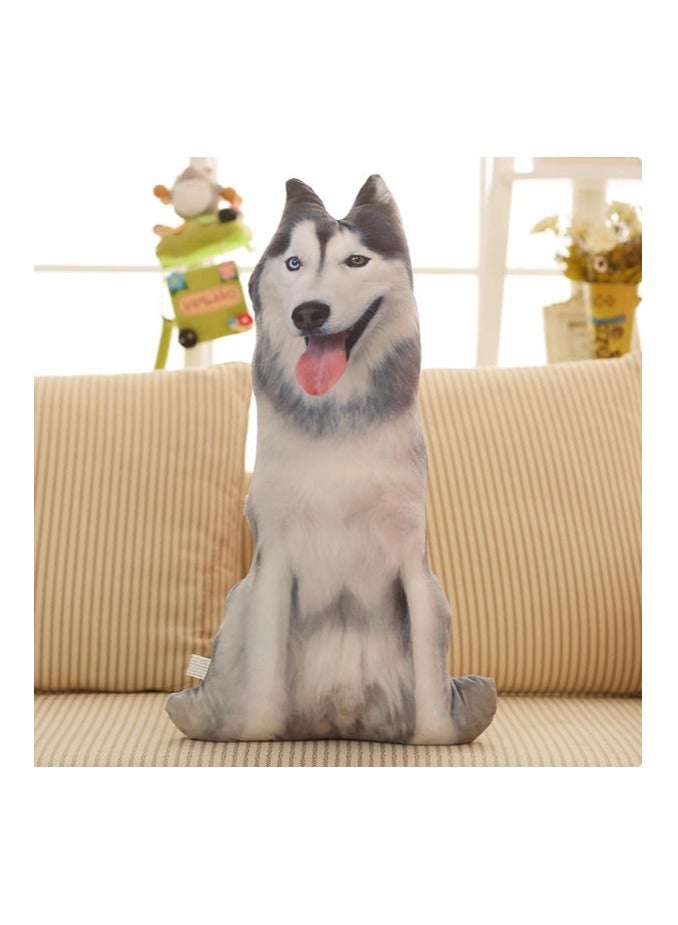 Etertoyle Dog Shaped Throw Pillow Double-sided 3D Realistic Print Doggy Soft Plush Cushion - Image 1