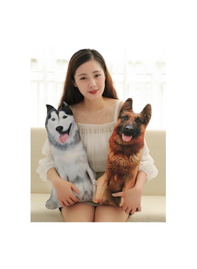 Etertoyle Dog Shaped Throw Pillow Double-sided 3D Realistic Print Doggy Soft Plush Cushion - Image 2