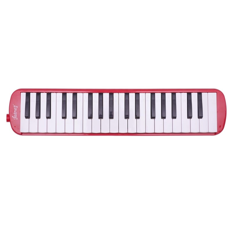 Juarez 37 Key Melodica JMLD37RD Musical Instrument Soprano Air Piano Keyboard Pianica with Carrying Bag, 1 Soft Long Tube, 1 Mouthpiece, Wipe Cloth, Red - Image 2