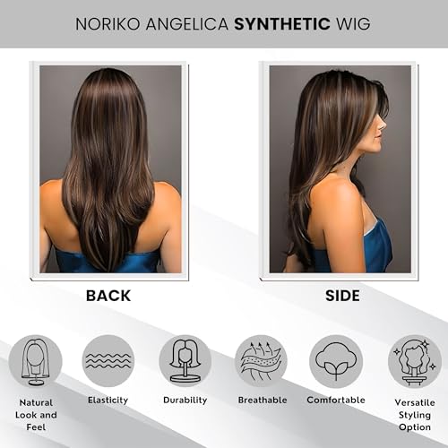 Noriko Angelica Synthetic Wig by Rene of Paris and Wig Lift Comb Chocolate Swirl Bundle 2 Items - Image 3