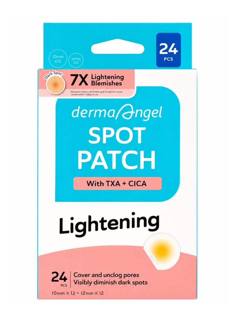 DERMA ANGEL Spot Patch Lightneing With TXA And CICA Ultra Thin 24 Count 10mm * 12 And 12mm * 12 - Image 1