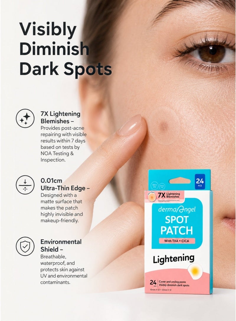 DERMA ANGEL Spot Patch Lightneing With TXA And CICA Ultra Thin 24 Count 10mm * 12 And 12mm * 12 - Image 2