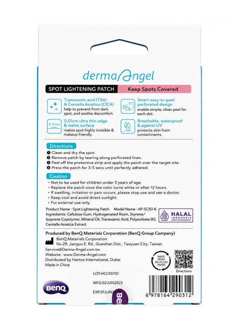 DERMA ANGEL Spot Patch Lightneing With TXA And CICA Ultra Thin 24 Count 10mm * 12 And 12mm * 12 - Image 3