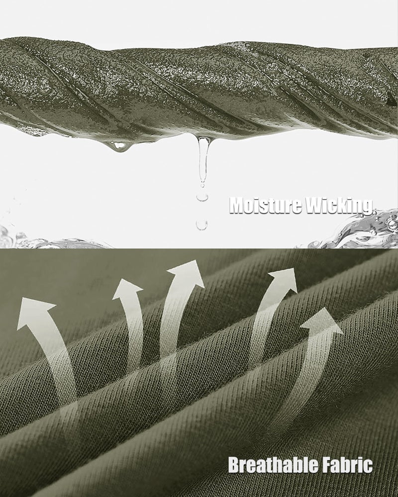 MAGCOMSEN Men's Tactical Fishing Shirt - Long Sleeve Army Green Polyester, Quick Dry & Sun Protection - Image 2