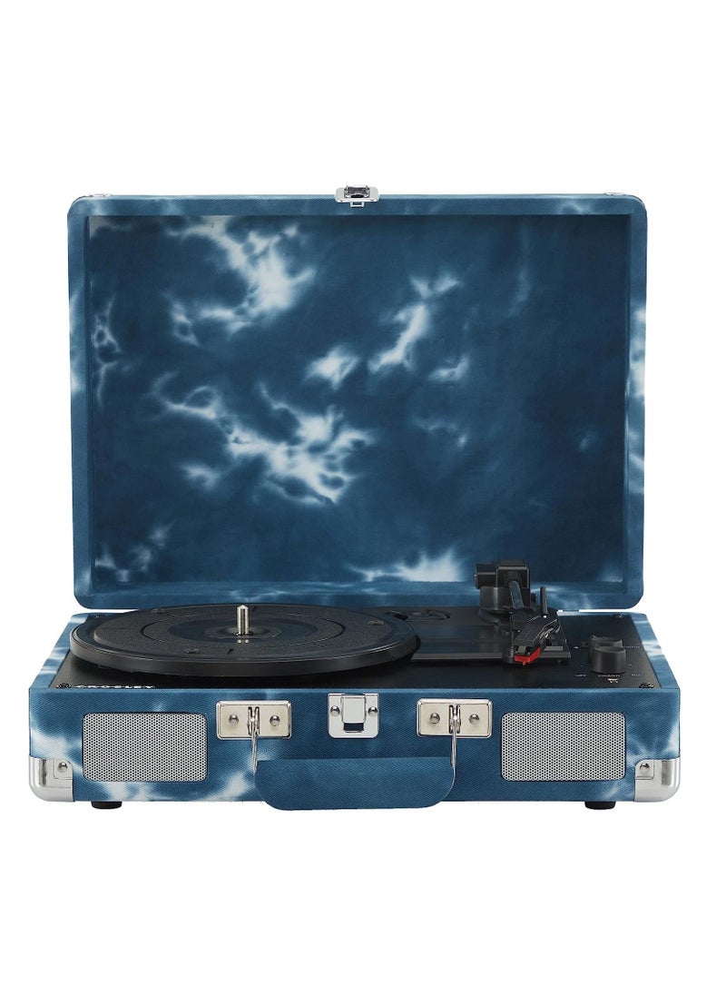 Crosley Crosley CR8005F-IN Cruiser Plus Vintage 3-Speed Bluetooth in/Out Suitcase Vinyl Record Player Turntable Indigo  - Image 1