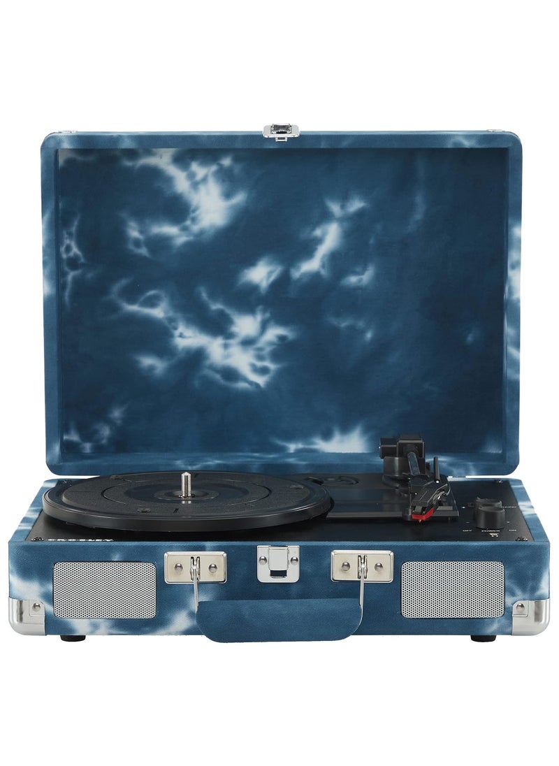 Crosley CR8005F-IN Cruiser Plus Vintage 3-Speed Bluetooth in/Out Suitcase Vinyl Record Player Turntable Indigo