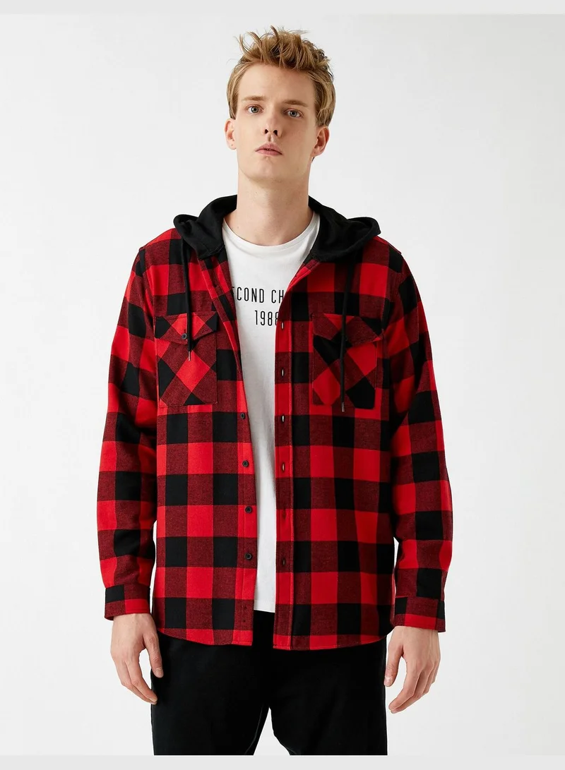 KOTON Hooded Shirts Checked