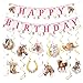 Rngmsi Horse Birthday Party Decorations Horse Happy Birthday Banners Hanging Swirls Party Decor for Girls Cowgirl Western Bday Decor Supplies Women - Image 3