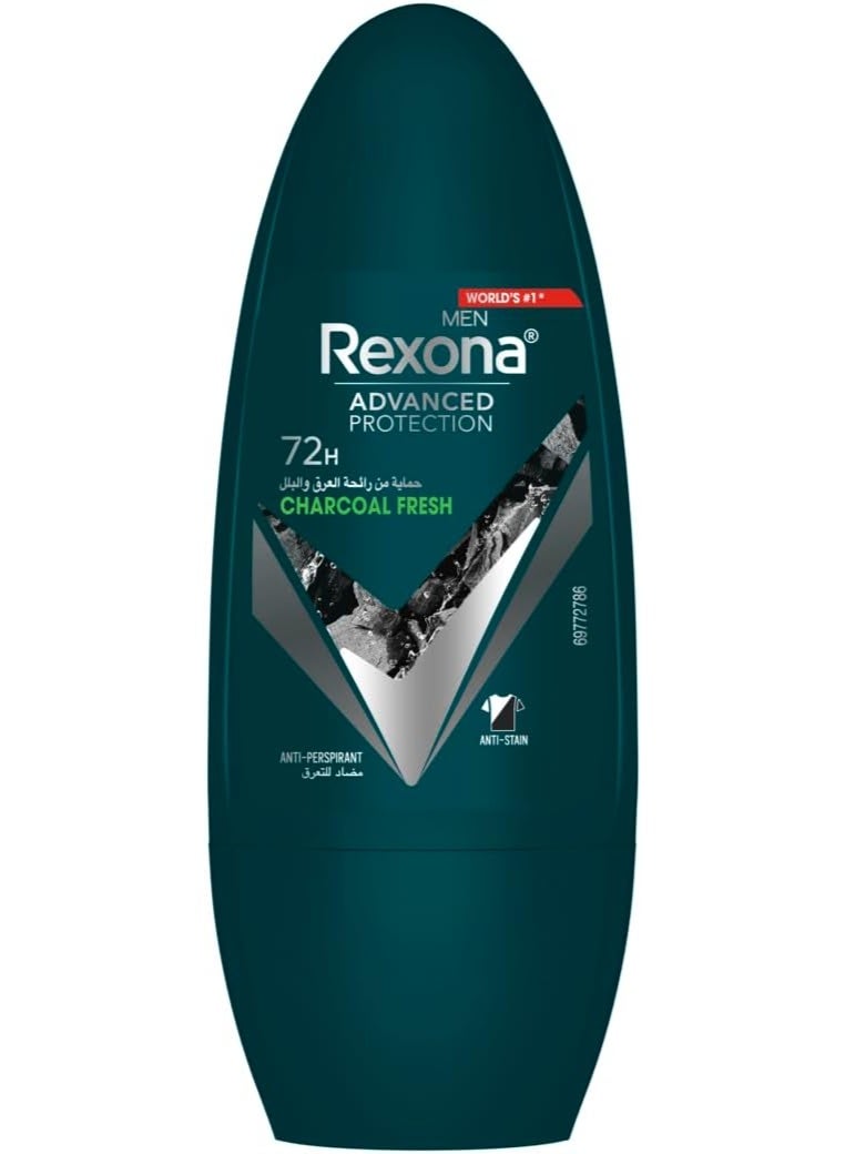 Rexona Men Deodorant Charcoal Clean Roll-On 50 Ml