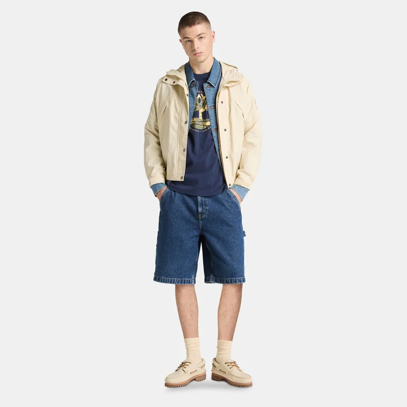 Timberland Blue Men's Stack Logo T-Shirt for Men | Best Price UAE