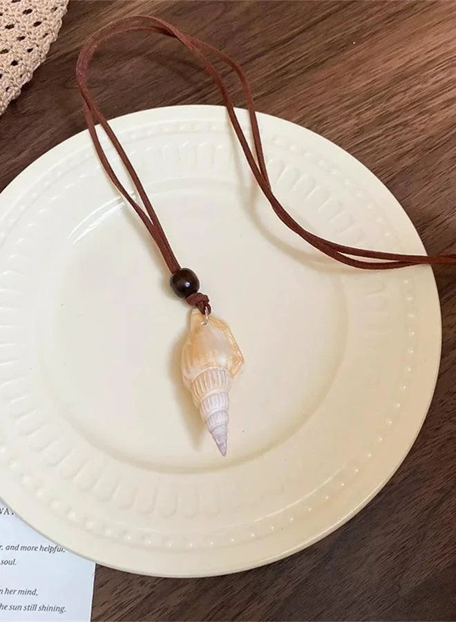 تايك تو Seashell Pendant Necklace