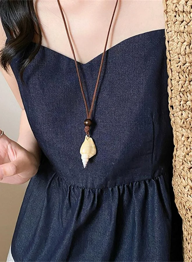تايك تو Seashell Pendant Necklace