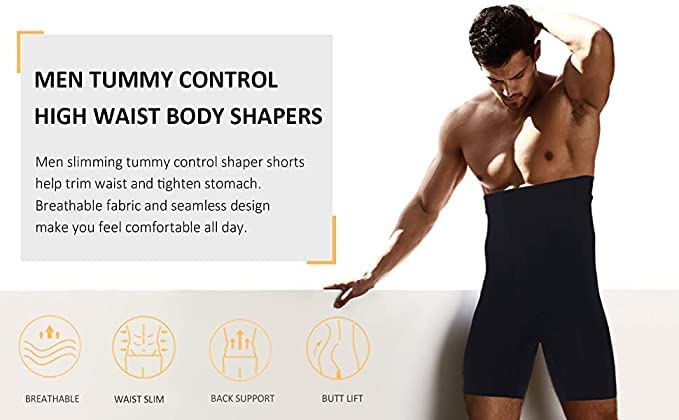 KROYWEN Men Waist Control Belt - Shaping Band | Waist Trimmer | Body Shaper Abdomen | Men Tummy Control | Men's Shapewear (Black, Free Size) - Image 5