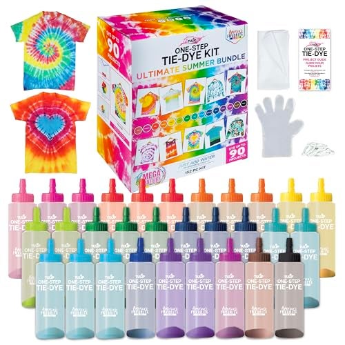Tulip OneStep TieDye Kit Ultimate Summer Bundle Giant Classroom Pack Tie Dye for Large Groups and Parties Durable Results  Includes 30 Bottles Comes with Easy Techniques for Beginners - Image 1