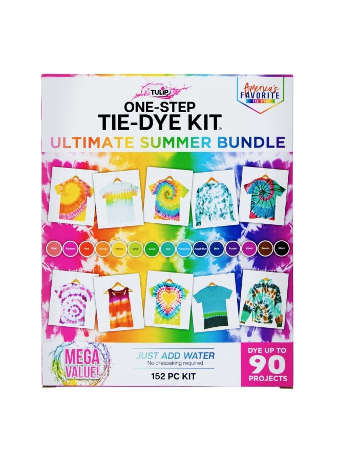 Tulip OneStep TieDye Kit Ultimate Summer Bundle Giant Classroom Pack Tie Dye for Large Groups and Parties Durable Results  Includes 30 Bottles Comes with Easy Techniques for Beginners - Image 2